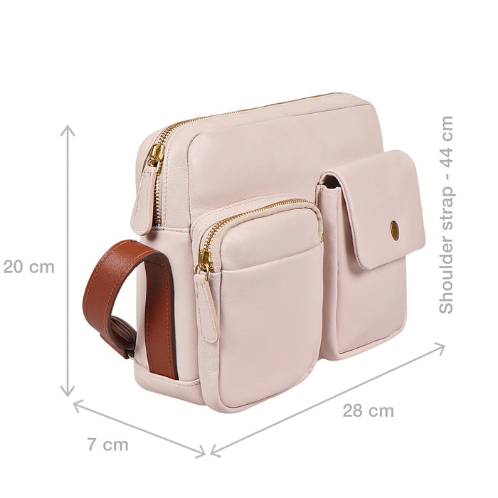 Chiquita 02 Beige Leather Crossbody