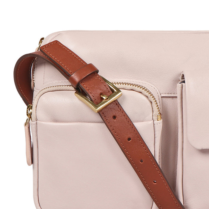 Chiquita 02 Beige Leather Crossbody