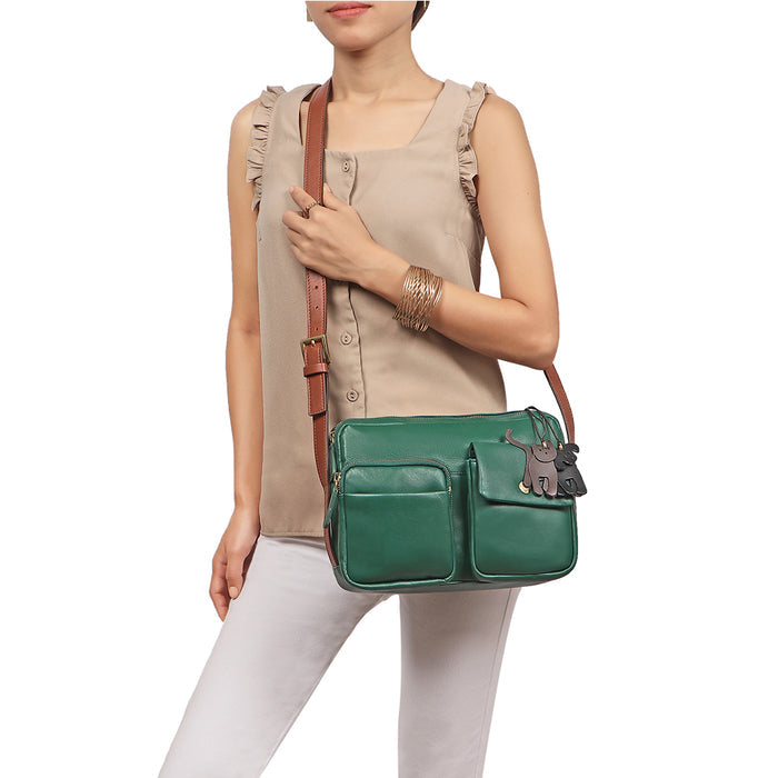 Chiquita 02 Green Leather Crossbody