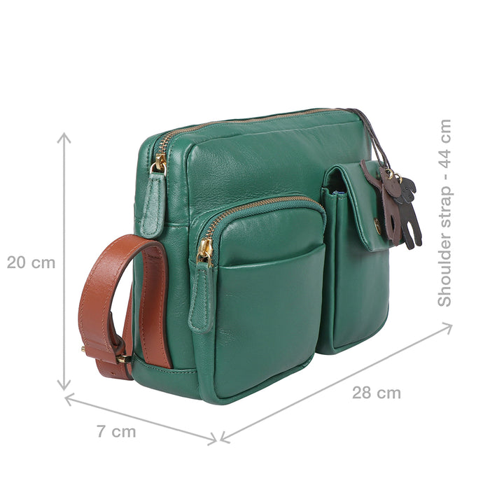 Chiquita 02 Green Leather Crossbody
