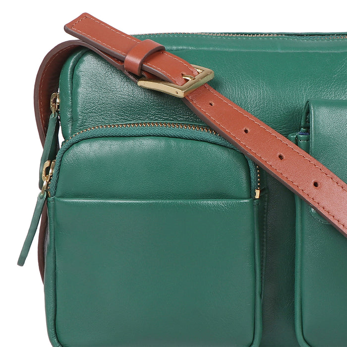 Chiquita 02 Green Leather Crossbody