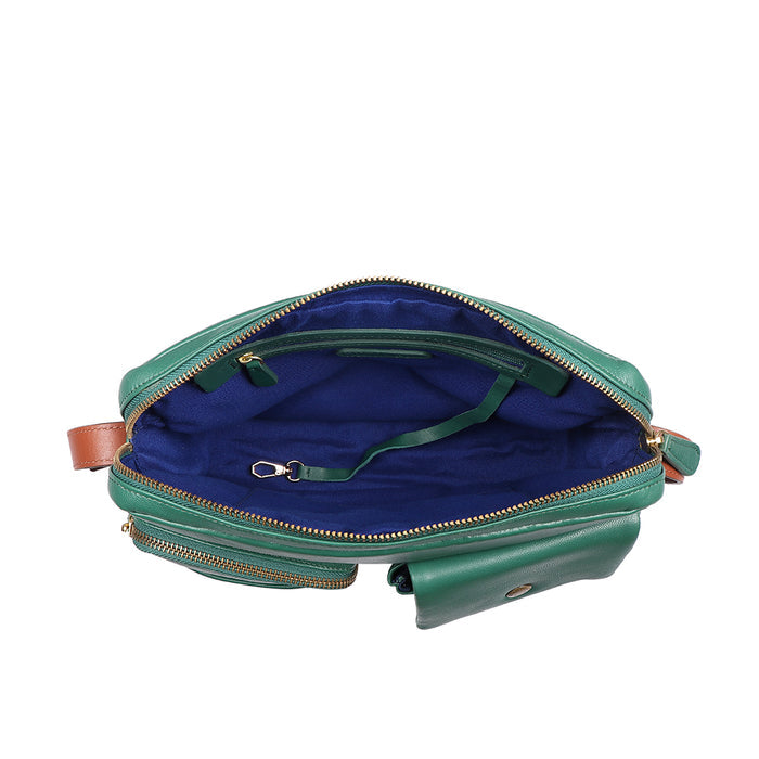 Chiquita 02 Green Leather Crossbody