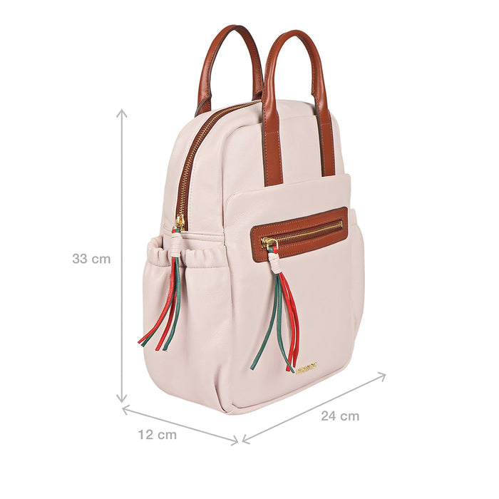 Chiquita 03 Beige Leather Backpack