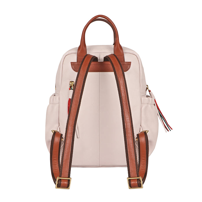 Chiquita 03 Beige Leather Backpack