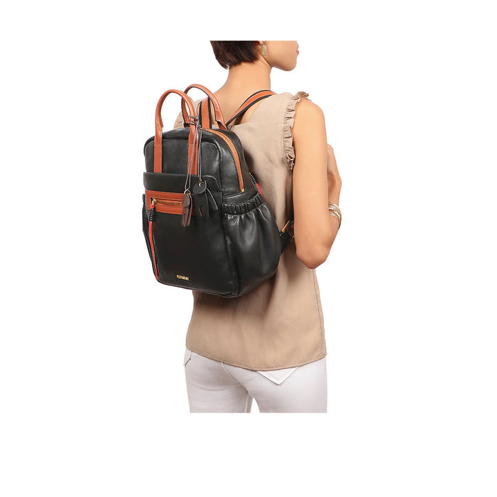 Chiquita 03 Black Leather Backpack
