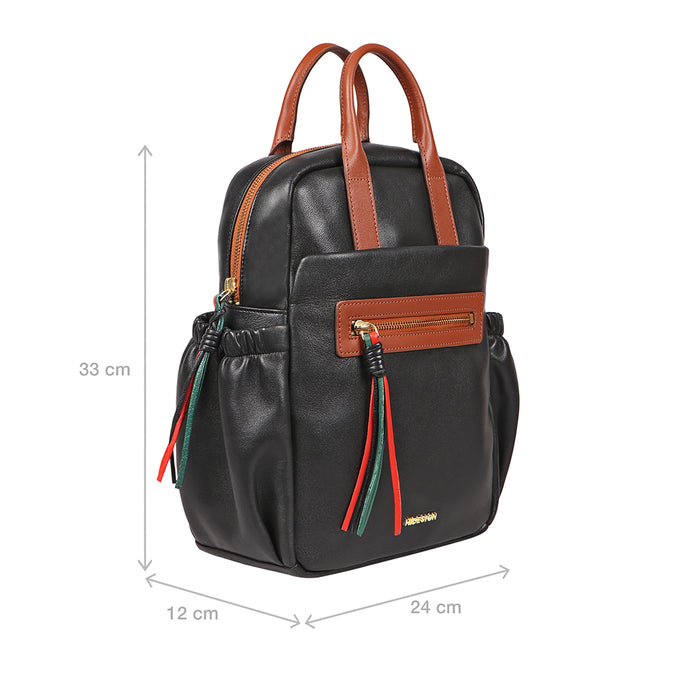 Chiquita 03 Black Leather Backpack