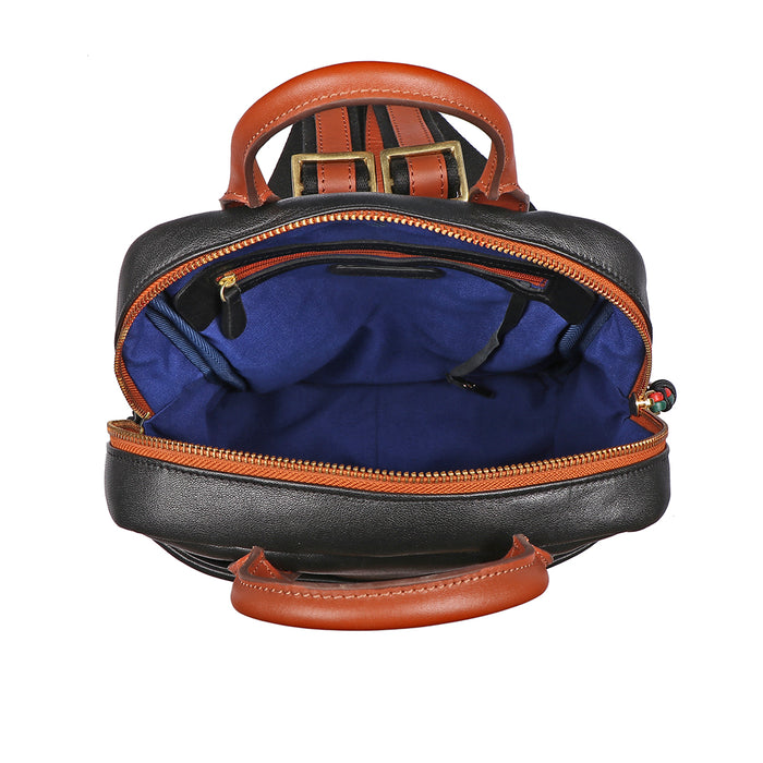 Chiquita 03 Black Leather Backpack