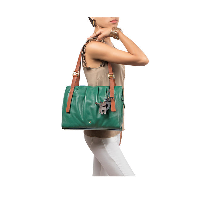 Chiquita 04 Green Leather Shoulder Bag