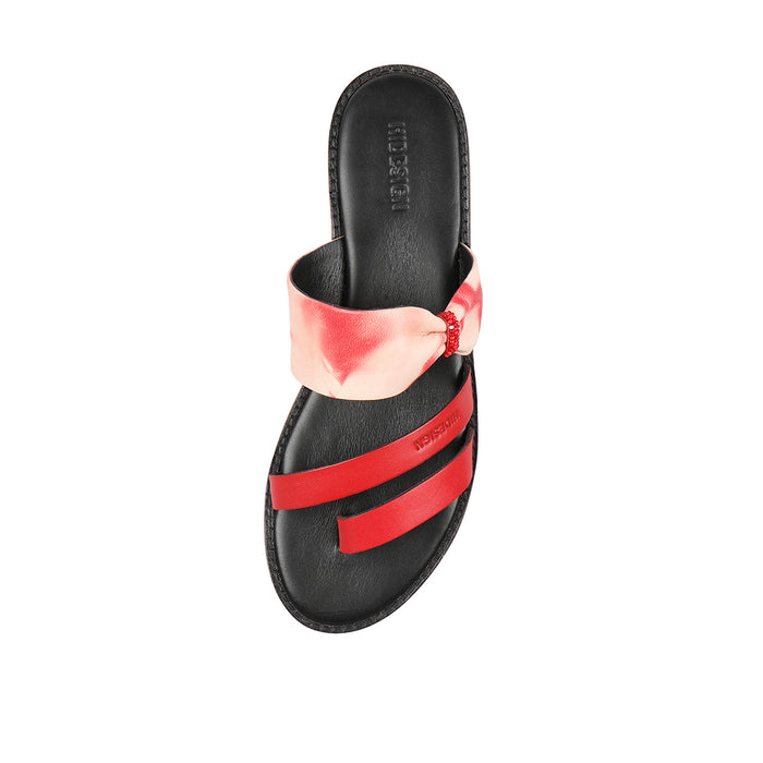 Chrissie Women's Red Leather Flats