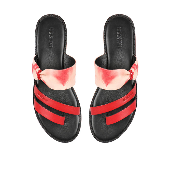 Chrissie Women's Red Leather Flats