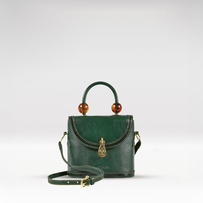 Churro 01 Green Leather Sling Bag