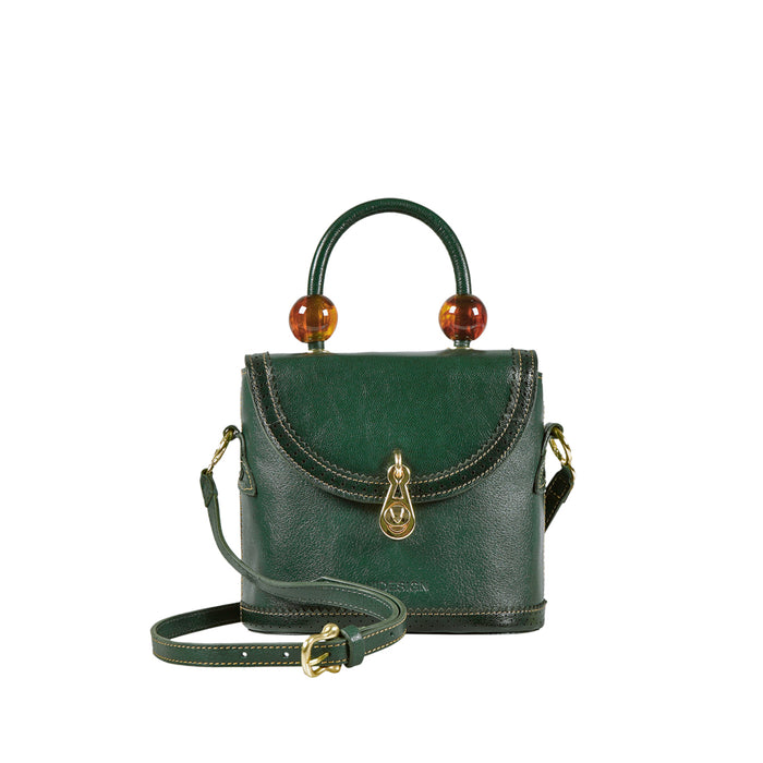 Churro 01 Green Leather Sling Bag