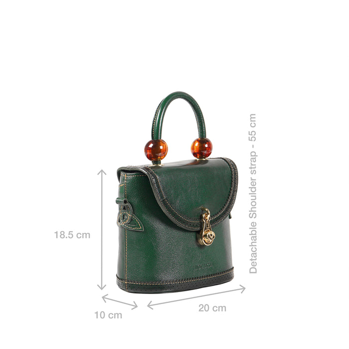 Churro 01 Green Leather Sling Bag