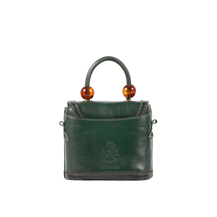 Churro 01 Green Leather Sling Bag
