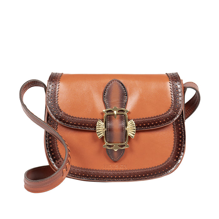 Churro 02 Orange Leather Shoulder Bag