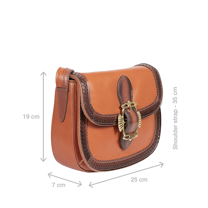 Churro 02 Orange Leather Shoulder Bag
