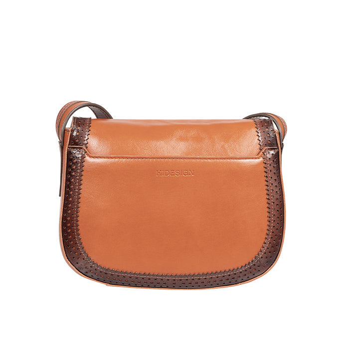 Churro 02 Orange Leather Shoulder Bag