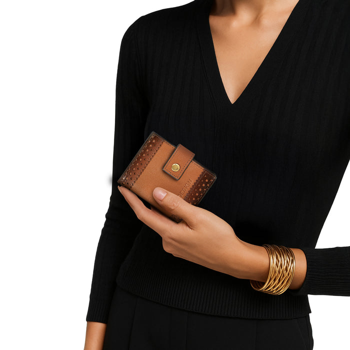 Churro W1 Orange Leather Card Holder