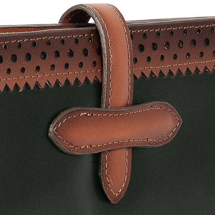 Churro W3 Green Leather Bi-Fold Wallet