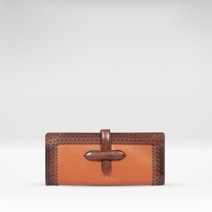 Churro W3 Orange Leather Bi-Fold Wallet