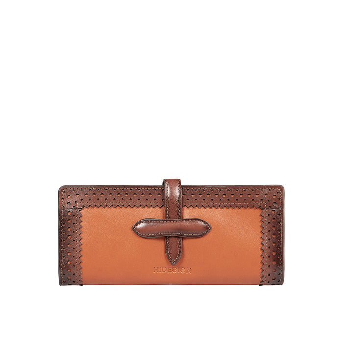 Churro W3 Orange Leather Bi-Fold Wallet