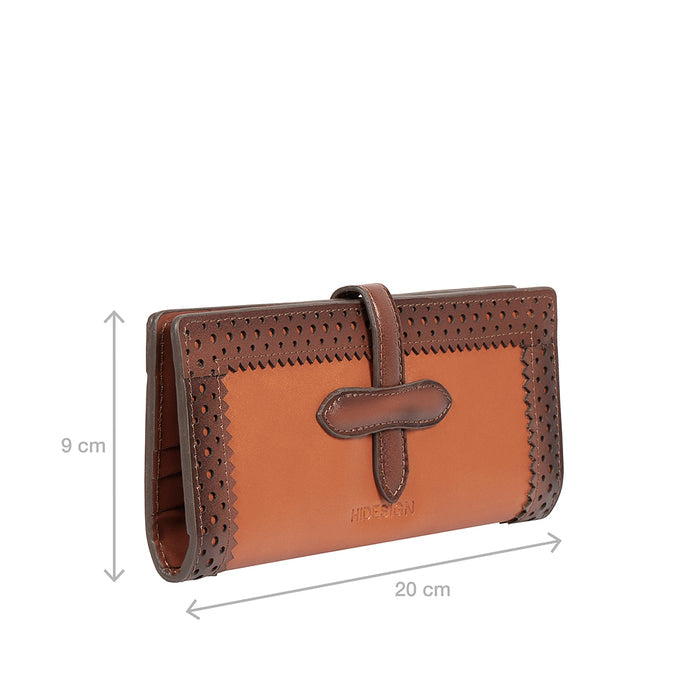 Churro W3 Orange Leather Bi-Fold Wallet