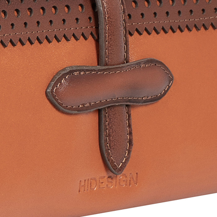 Churro W3 Orange Leather Bi-Fold Wallet