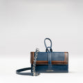 Churro W4 Blue Leather Sling Wallet
