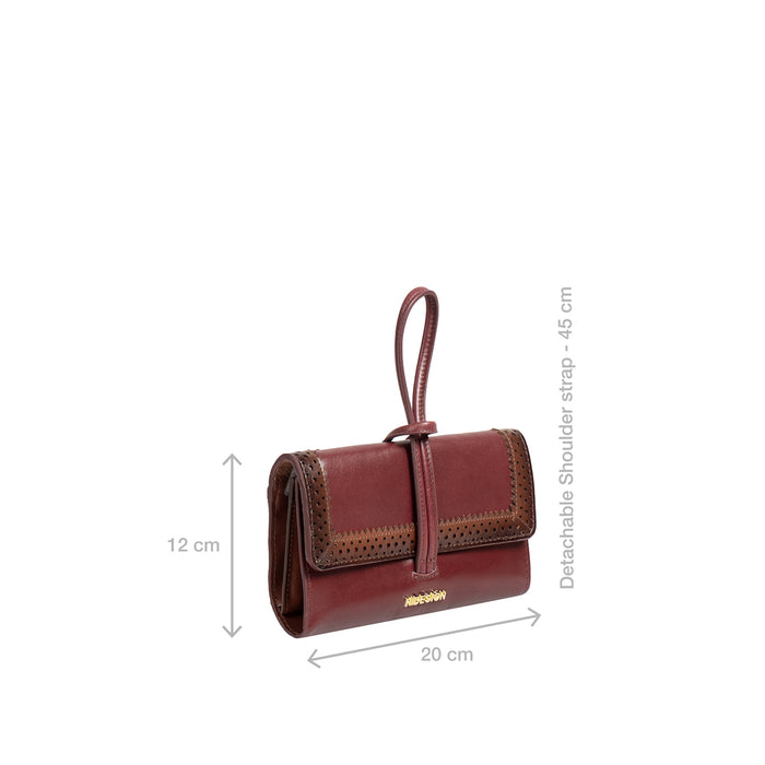 Churro W4 Red Leather Sling Wallet