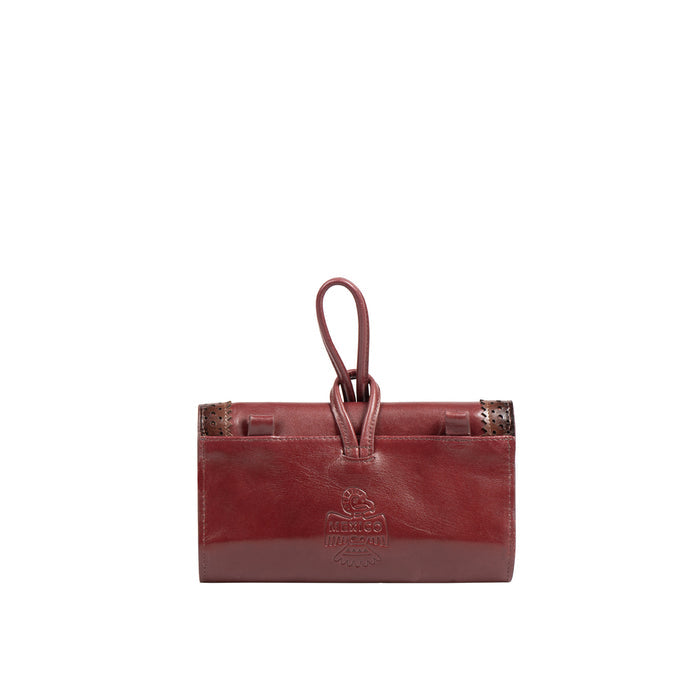 Churro W4 Red Leather Sling Wallet