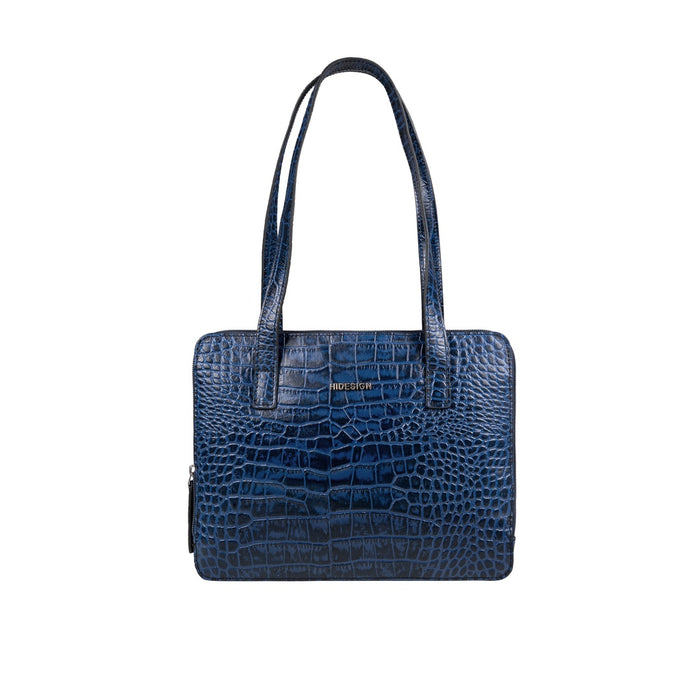 Claire 02 Blue Leather Shoulder Bag