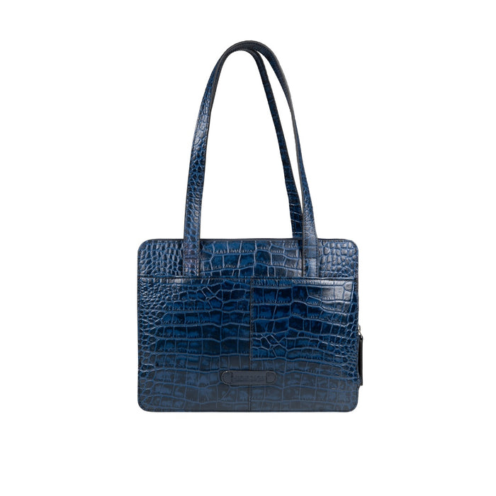 Claire 02 Blue Leather Shoulder Bag
