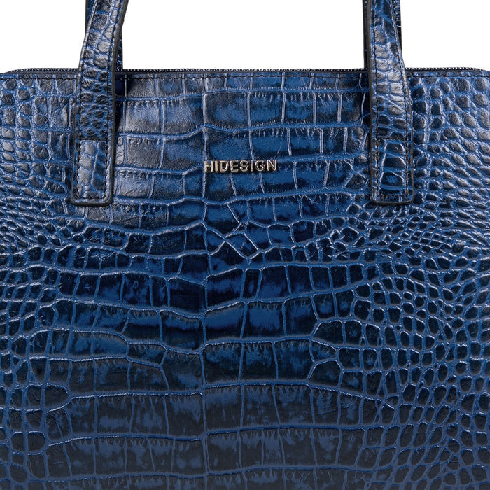 Claire 02 Blue Leather Shoulder Bag