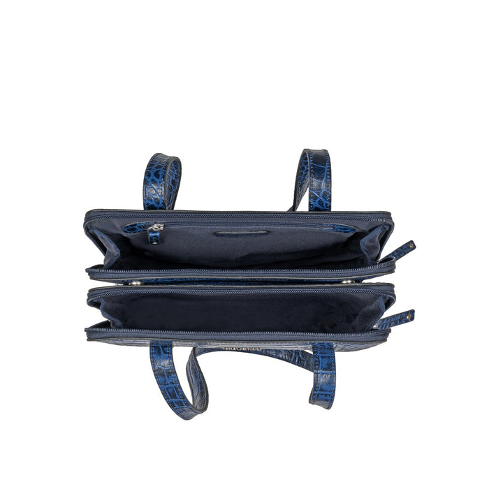 Claire 02 Blue Leather Shoulder Bag