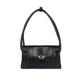 Clarisse Black Leather Shoulder Bag
