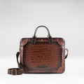 Clooney Tan Leather  Briefcase