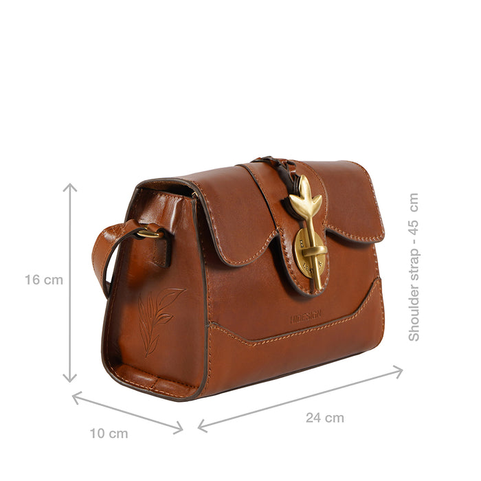 Clover 01 Tan Leather Sling Bag
