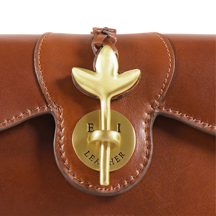 Clover 01 Tan Leather Sling Bag