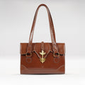Clover 02 Tan Leather Tote Bag