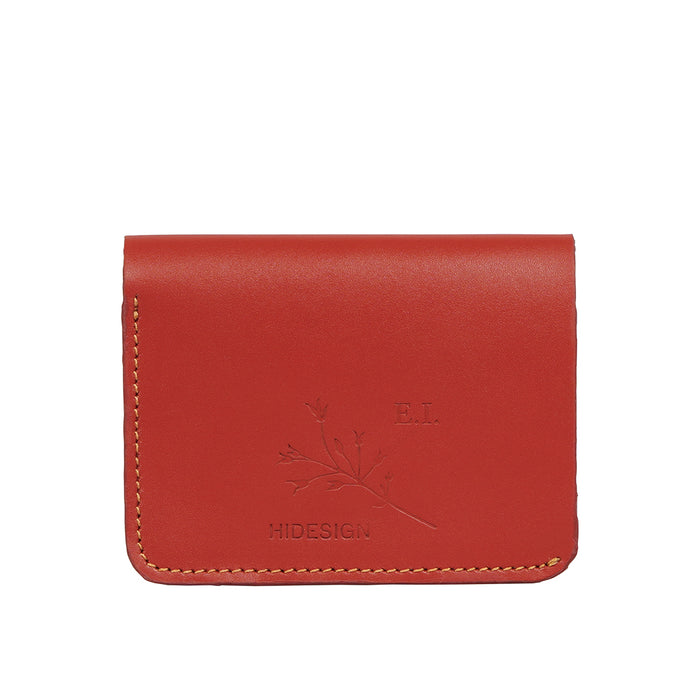 Clover W1 Red Leather Bi-Fold Wallet