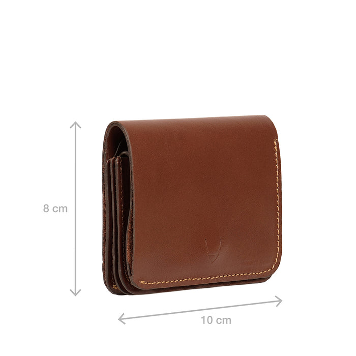 Clover W1 Tan Leather Bi-Fold Wallet