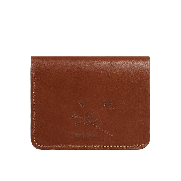 Clover W1 Tan Leather Bi-Fold Wallet