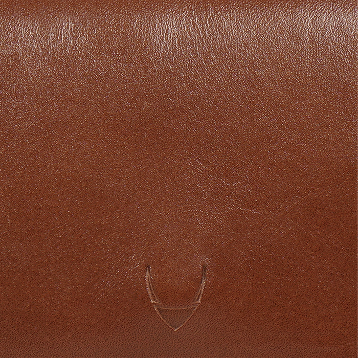 Clover W1 Tan Leather Bi-Fold Wallet