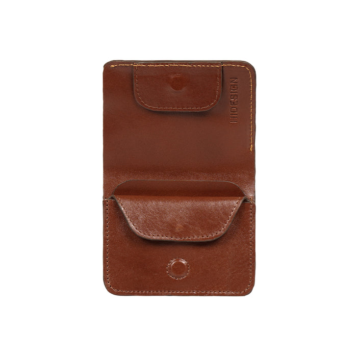 Clover W1 Tan Leather Bi-Fold Wallet