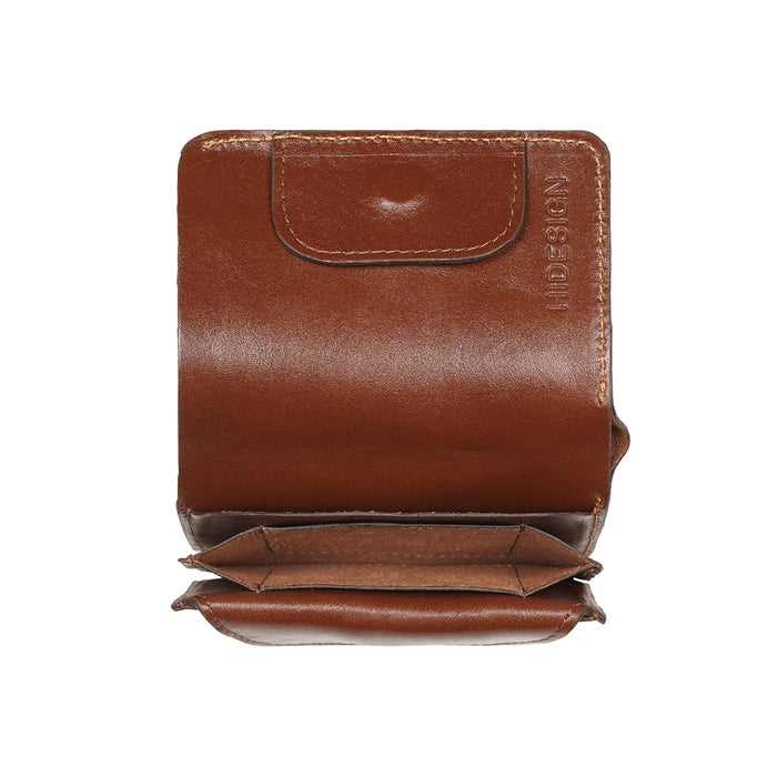 Clover W1 Tan Leather Bi-Fold Wallet