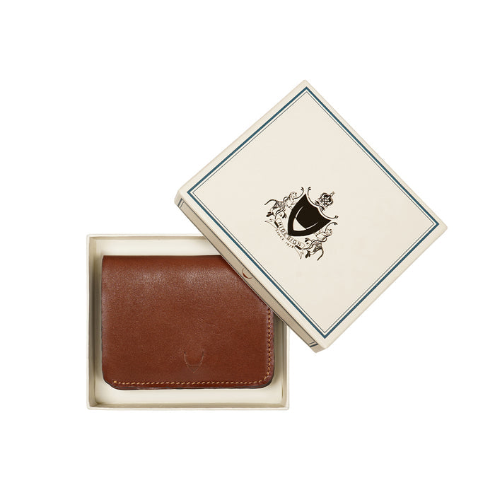 Clover W1 Tan Leather Bi-Fold Wallet
