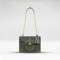 Comtesse 01 Olive Leather Shoulder Bag