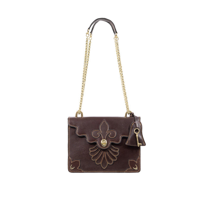 Comtesse 01 Purple Leather Shoulder Bag