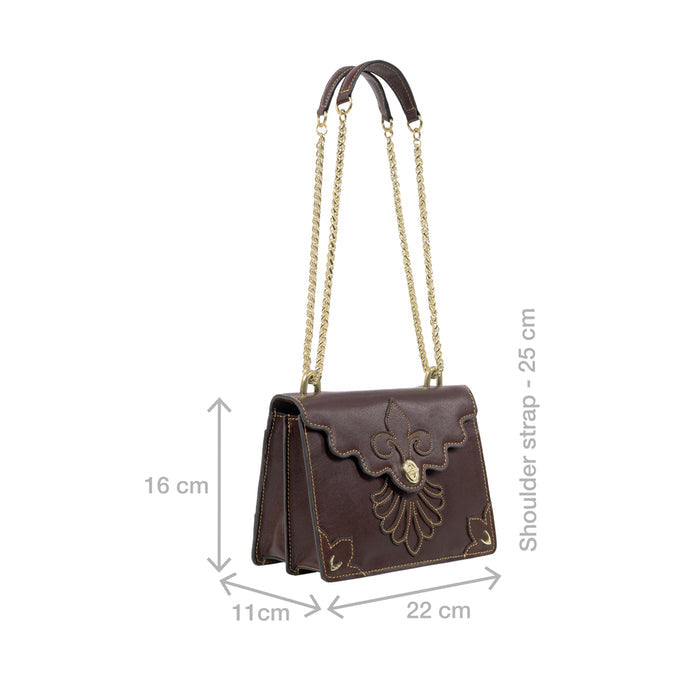 Comtesse 01 Purple Leather Shoulder Bag