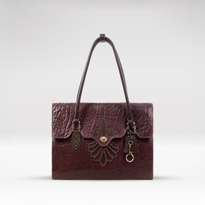 Comtesse 02 Red Leather Tote Bag